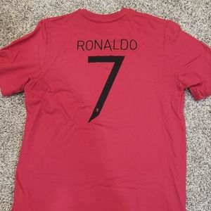 Cristiano Ronaldo Manchester United adidas Name & Number Amplifier T-Shirt - Red
